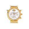 IWC, 18K Yellow Gold Rattrapante Perpetual Calendar Chronograph 'Da Vinci' Wristwatch