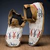 Cheyenne Beaded Hide Moccasins, From the Collection of L.A. Huffman (1854-1931), Montana