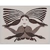 Kenojuak Ashevak (Inuit, 1927-2013) Ink on Paper,  From the Collection of William Rose, Illinois