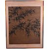 MID-CENTURY VINTAGE ART PRINT BAMBOO MING DYNASTY STYLE