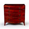 19TH CENTURY FEDERAL BOWFRONT MAHOGANY CHEST