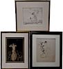 (3) Troy Kinney  (1871 - 1938) Signed Etchings