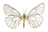 A Sterling Silver and 18 Karat Yellow Gold Caviar Butterfly Brooch, Steven Lagos, 47.40 dwts.