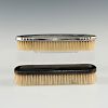 PAIR OF VINTAGE CLOTHES BRUSHES; WOOD; 800 SILVER GERMAN