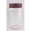 Glass Storage Jar with Tole Painted Lid