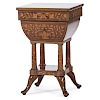 Continental Marquetry Sewing Stand