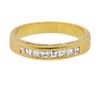 18K Gold Diamond Half Band Ring