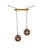 18k Gold Pearl Enamel Pendant Necklace 
