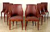 SET 8 FRENCH ROSEWOOD ART DECO DINING CHAIRS 1930
