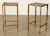 PAIR GILT IRON SIDE TABLES MANNER OF RAMSAY
