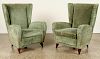 PAIR PAOLO BUFFA UPHOLSTERED LOUNGE CHAIRS C.1960