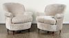 PAIR OF ITALIAN UPHOLSTERED CLUB CHAIRS C.1950
