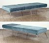 PAIR OF UPHOLSTERED ITALIAN THREE SECTION BENCHES