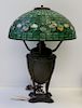 Tiffany Studios Bronze Table Lamp With Acorn Shade