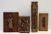 Lot Of 4 Wood Carvings Or Carved Figures