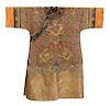 A Brown Ground Gauze Summer Lady's Dragon Robe.