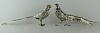 SILVER. Two Similar Silver Figural Pheasants.