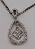 JEWELRY. Signed 18kt Gold and Diamond Pendant.