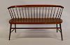 Midcentury Spindle Back Settee With Laminate Seat