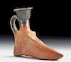 Rare Greek Attic Aryballos Foot Form, ex-Christie's