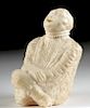Roman Marble Seated Figure of a Laughing Actor