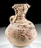 12th C. Afghanistan Ceramic Jar w/ Woman, TL Tested