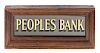 Peoples Bank Reverse Painted Sign