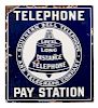 2 sided Southern Bell Telephone Pay Station Porcelain Sign
