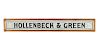 Hollenbeck and Green Ornate Silver Foil Copper Sign