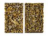 Two Chinese Gilt Decorated Carved Wood Wall Panels
Taller: height 24 3/4 in., 63 cm. 