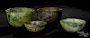 Four ancient Near Eastern bronze bowls