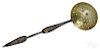 Wrought iron and brass straining ladle