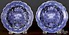 Two Historical Blue Staffordshire plates
