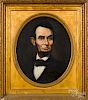 Oil on canvas portrait of Abraham Lincoln