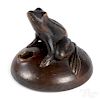 Anna Pottery stoneware frog inkwell