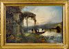 Edward Adveno Brooke, oil on wood panel landscape