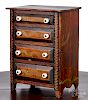 New England miniature chest of drawers, 19th c.