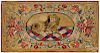 American hooked rug with dog, late 19th c.