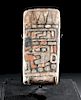 Aztec Polychrome Stone w/ Codex Style Glyph