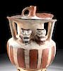 Lima-Nievera Pottery Vessel with Flute Players w/ TL
