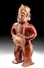 Colima Pottery Standing Warrior with Conch Shell