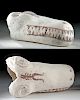 Romano- Egyptian Painted Plaster Crocodile Mummy Mask