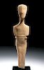 Superb Cycladic Marble Figure Spedos Type, Ex Sotheby's