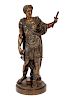 An Italian Patinated Bronze Figure of Caesar
24 height inches