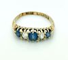 Antique L & L 18k Gold 1.00TCW Diamond Sapphire Ring