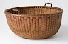 Antique Finely Woven Nantucket Lightship Round Sewing Basket