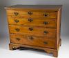 New England Chippendale Cherry and Maple Four-Drawer Chest of Drawers, circa 1800
