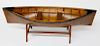 Contemporary Lapstrake Dory Glass Top Coffee Table