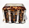 Fine English Regency Tortoiseshell and Mother of Pearl Single Compartment Tea Caddy