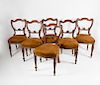Set of Six William IV Carved Mahogany Dining Chairs